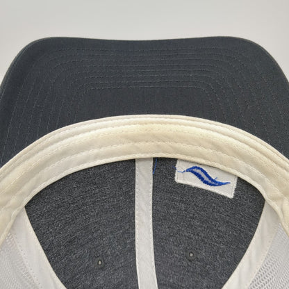 Richardson Trucker Hat Gray One Size Blue Ribbon Mesh Back Snapback Embroidered