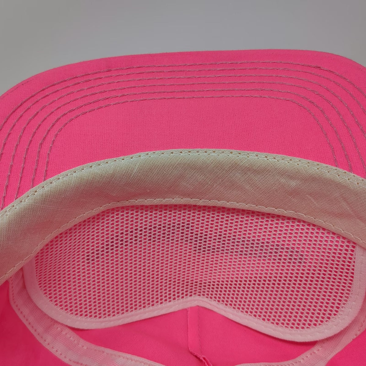Deflecta-Shield 5 Panel Pink One Size Snapback Hat Printed Logo Mesh Support