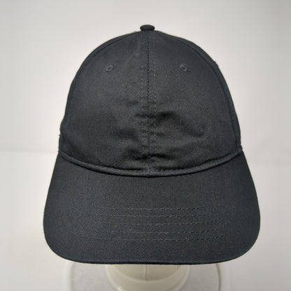 Unbranded Strapback Hat Black Soot One Size Adjustable Vent Holes Blank