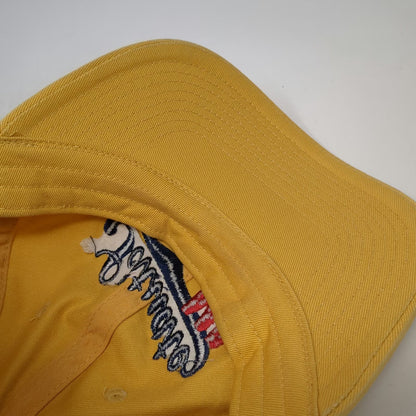 Perrin Baseball Cap Yellow OSFM Scituate MA Massachusetts Slideback Cotton Hat