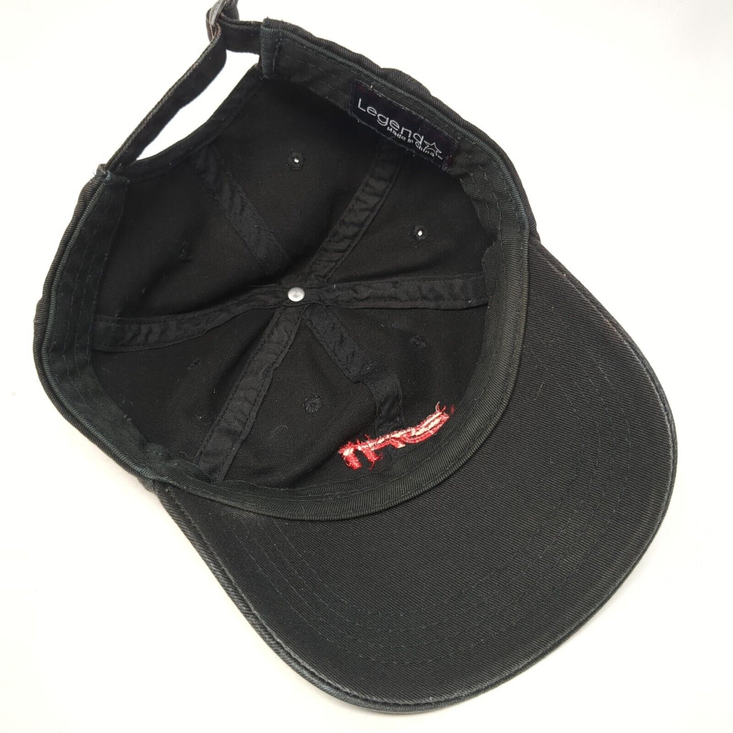 ESPN Slideback Baseball Cap Black One Size Adjustable Embroidered Legend