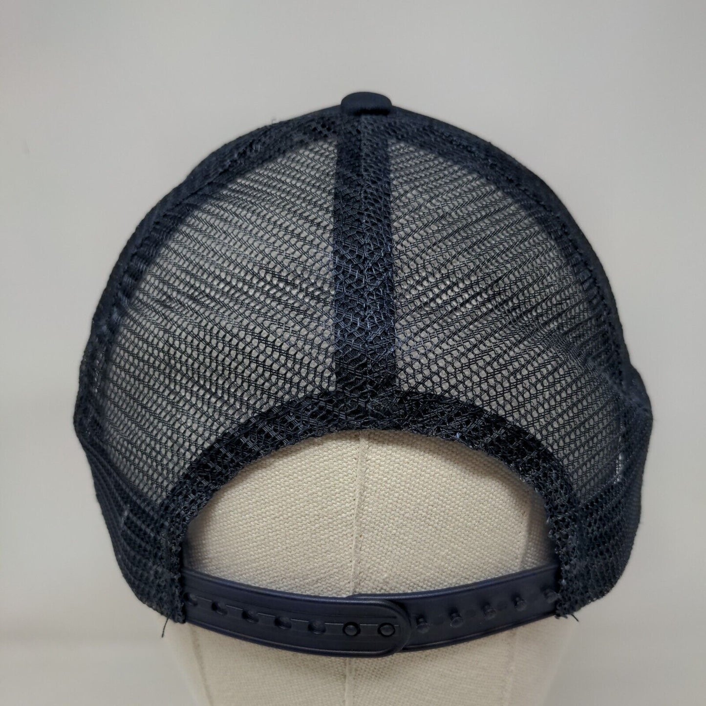 Salty Snapback Mesh Back Trucker Hat Blue OSFA Solid Adjustable HG