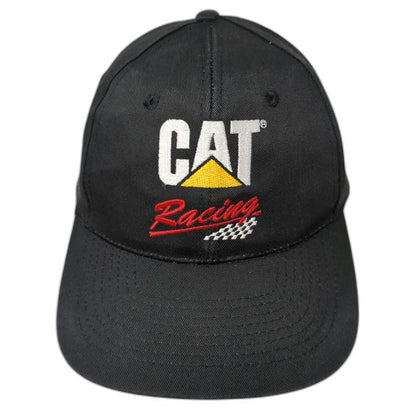 Caterpillar Baseball Cap Black One Size Snapback Racing Embroidered Logo Hat