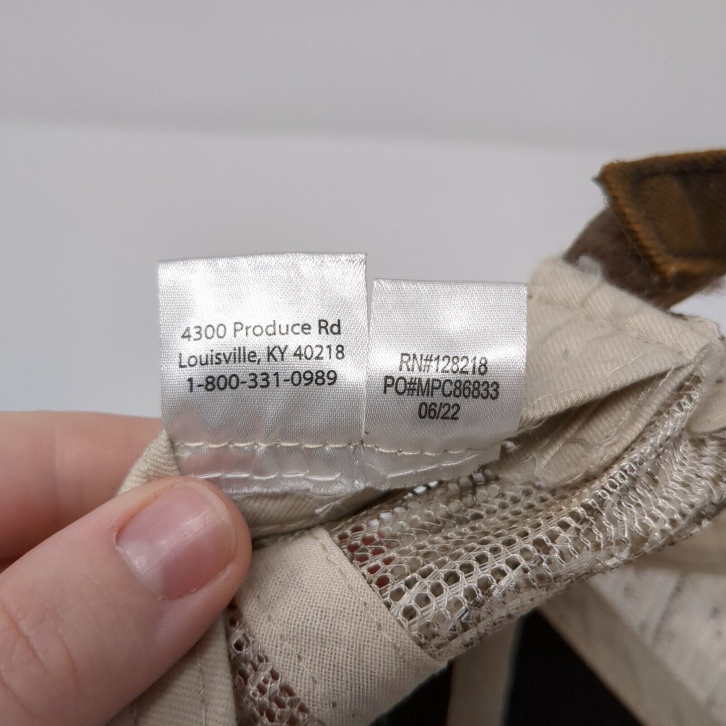 CAT Strapback Mesh Back Trucker Hat Brown OSFA Embroidered Aztec