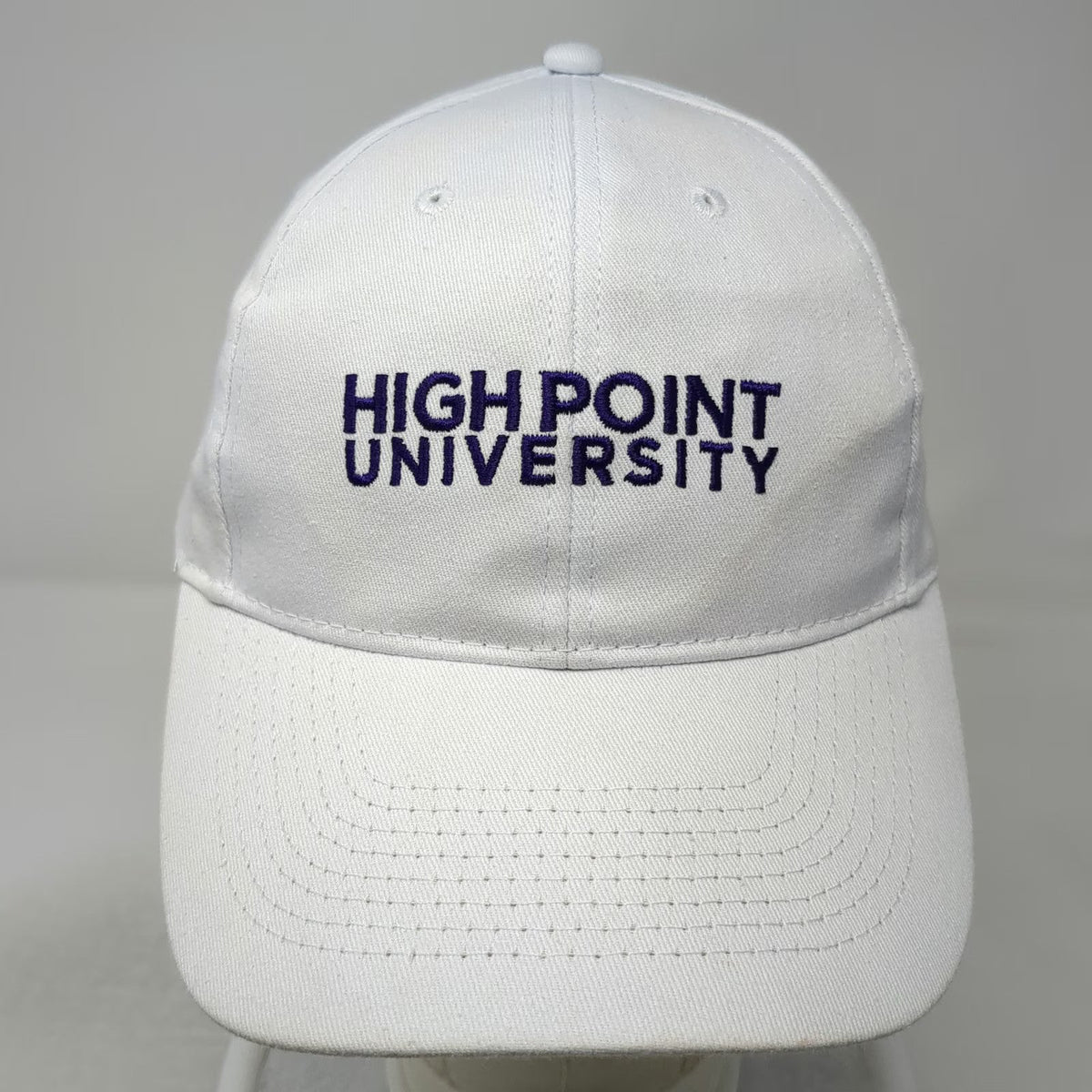 High Point University Baseball Cap White Purple One Size Embroidered Panther hat