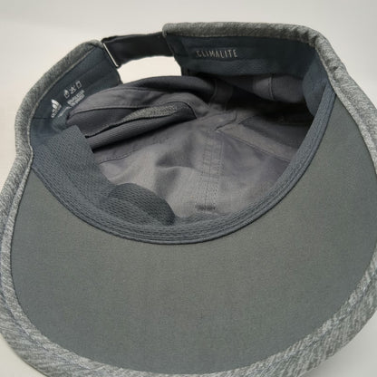 Adidas Baseball Cap Gray One Size Climalite Performance Curved Brim Sport Hat