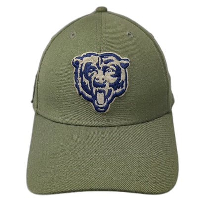 New Era Chicago Bears NFL Green L Hat Salute To Service 39THIRTY US Flag Patch