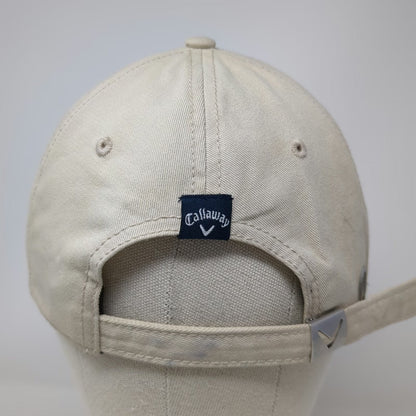 Callaway Baseball Cap Beige One Size Embroidered Logo Adjustable Strap Golf Hat