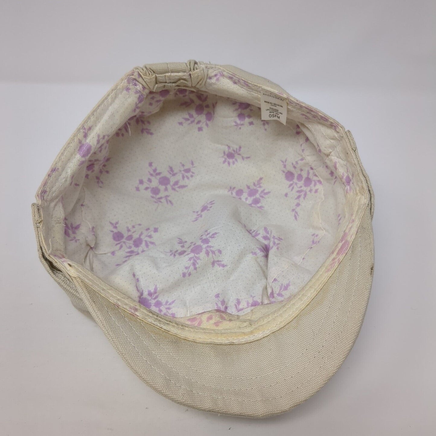Unbranded Fitted Newsboy Cap Hat Tan One Size Solid Blank Outdoor
