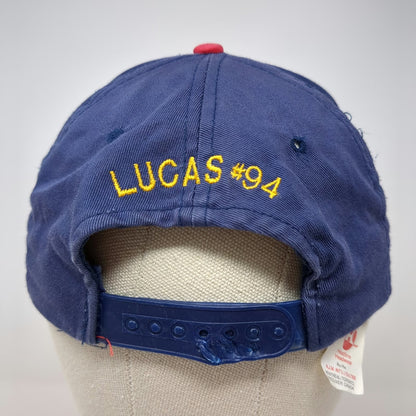 Portland Trail Blazers Hockey Goalie Baseball Cap Hat Blue Red Maurice Lucas 94