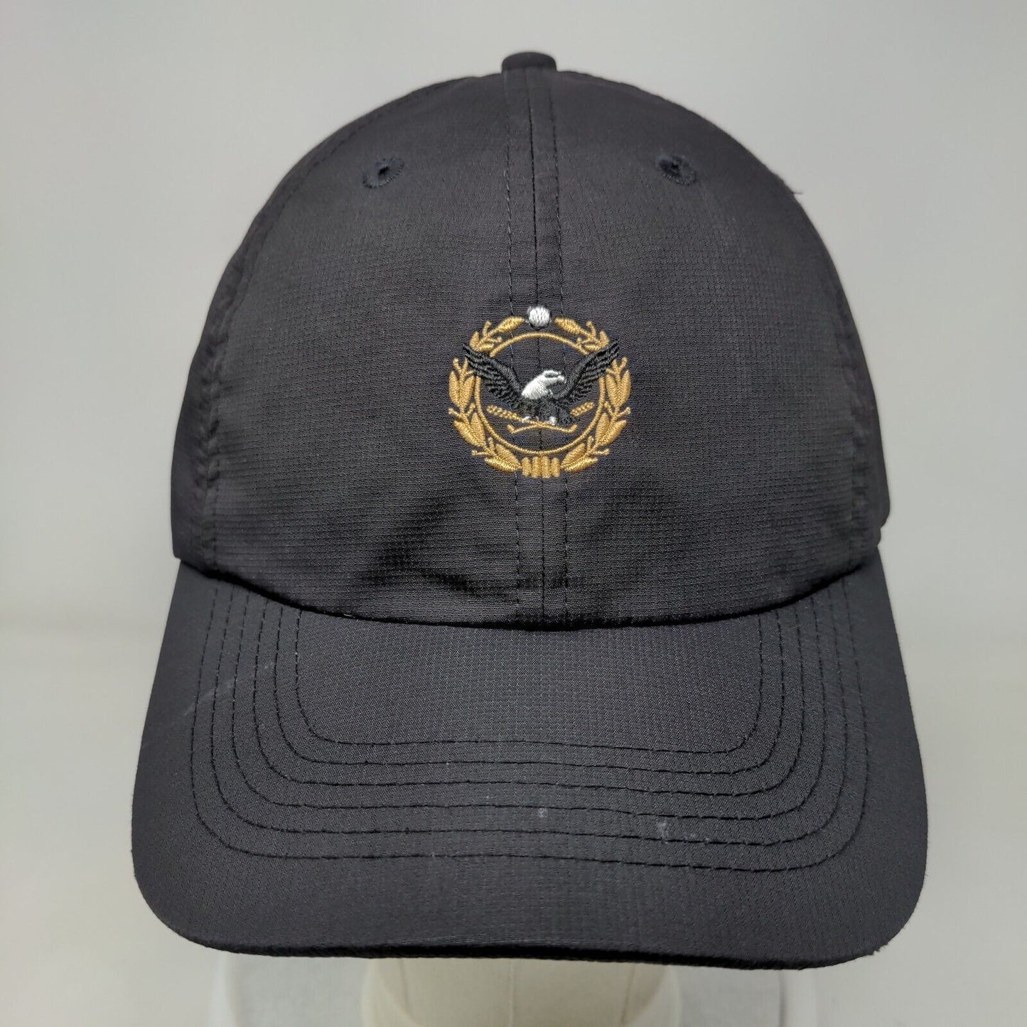 Imperial Strapback Hat Black OSFA Adjustable Embroidered Imperial