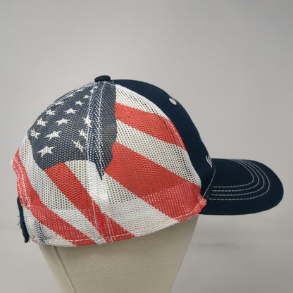 Cap America Baseball Cap Blue OSFM Tee It Up for the Troops American Flag Hat