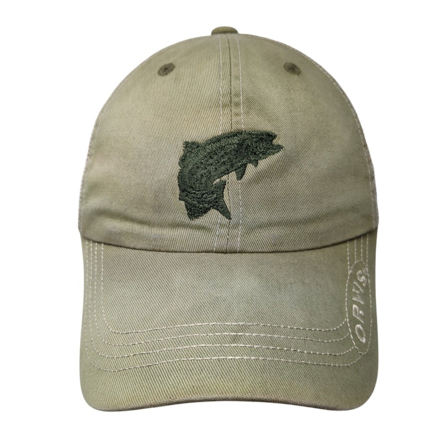 Orvis Slideback Trucker Hat Green One Size Adjustable Mesh Back Embroidered
