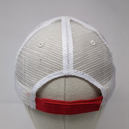 American Red Cross Strapback Trucker Hat Red One Size Mesh Back