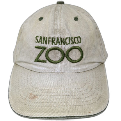 J Hats San Francisco Zoo Baseball Cap Beige Green One Size Strapback Cotton Hat