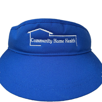 Sportcap Supreme Visor Blue One Size Community Home Health Hat Green Underbrim