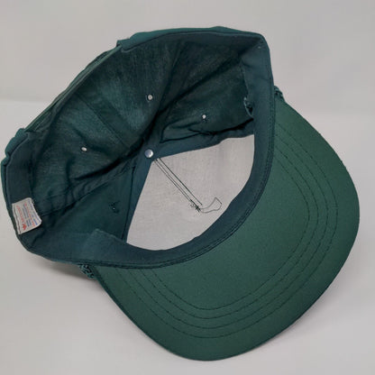 Crap Happens In The Underground Snapback Hat Green OSFA Adjustable Rope Yupoong