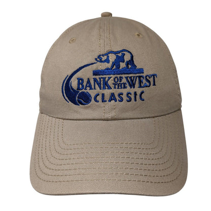 Bank Of The West Classic Slideback Hat Brown OS Adjustable Embroidered Cotton