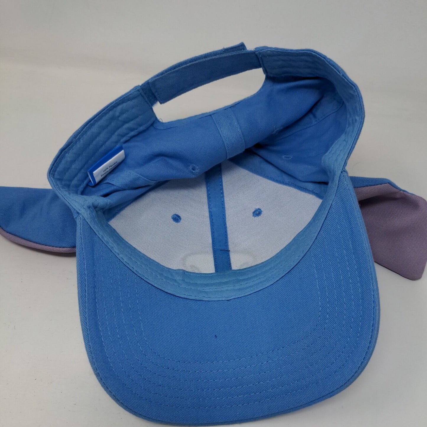 Stitch Ear Strapback Hat Blue One Size Adjustable Vent Holes Disney