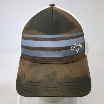 Callaway 5 Panel Black XL Mesh Back Stretch Fit Golf Stripe Graphic Pattern Hat