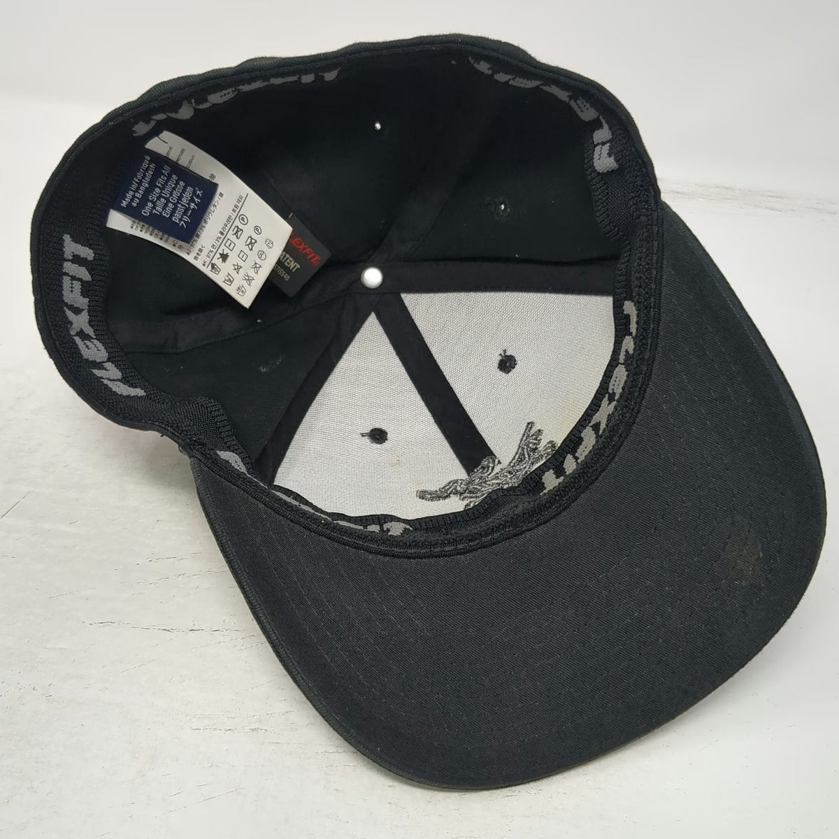 Arc'teryx Baseball Cap Black One Size Flexfit Skeleton Logo Cotton Curved Hat