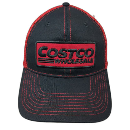 Bamko Trucker Hat Black Red One Size Costco Wholesale Mesh Back Snapback hat