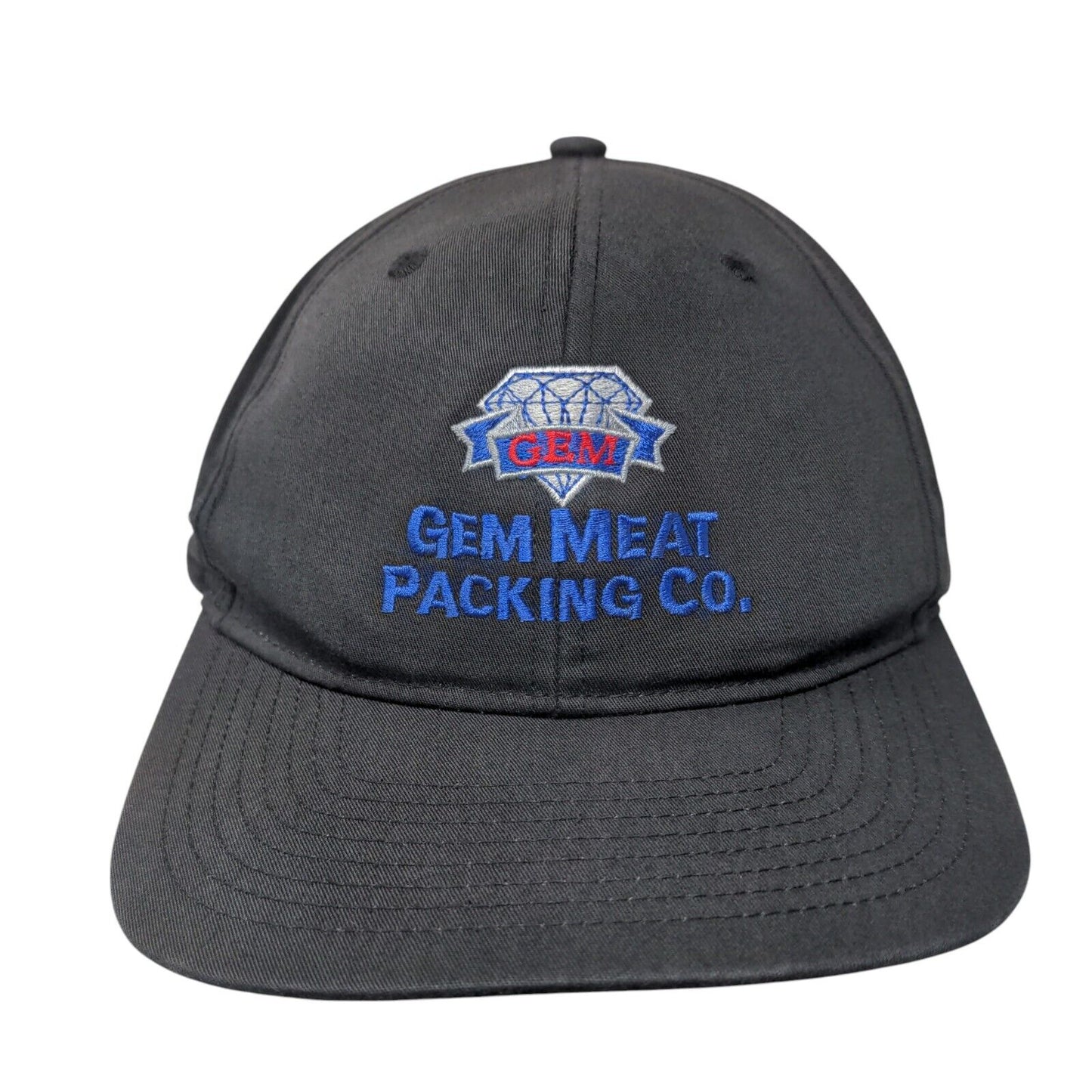Gem Meat Packing Co. Snapback Hat Black M/L Embroidered Richardson