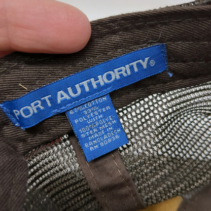 Port Authority Baseball Cap Brown One Size Lentz Custom Tack Mesh Strapback Hat