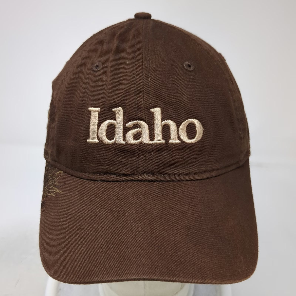 Dri Duck Idaho Baseball Cap Brown OS Cotton Deer Wildlife Graphic Slideback Hat