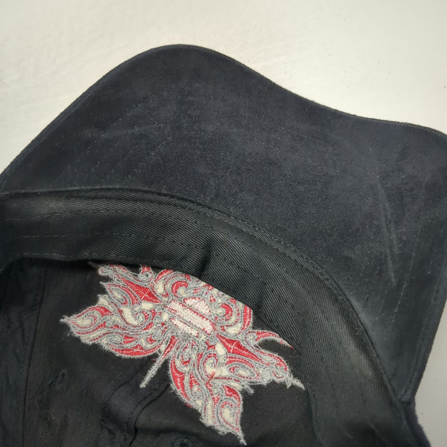 Harley-Davidson Baseball Cap Black Red Silver One Size Tribal Embroidery Hat