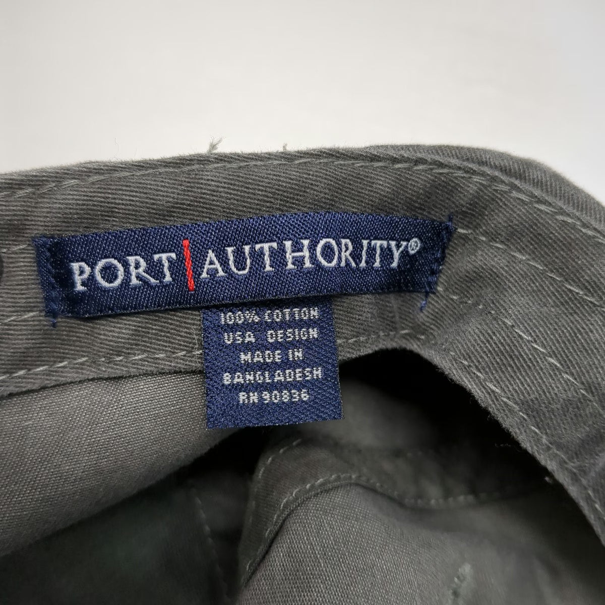 Port Authority Baseball Cap Gray One Size ABP Induction Embroidered Slideback