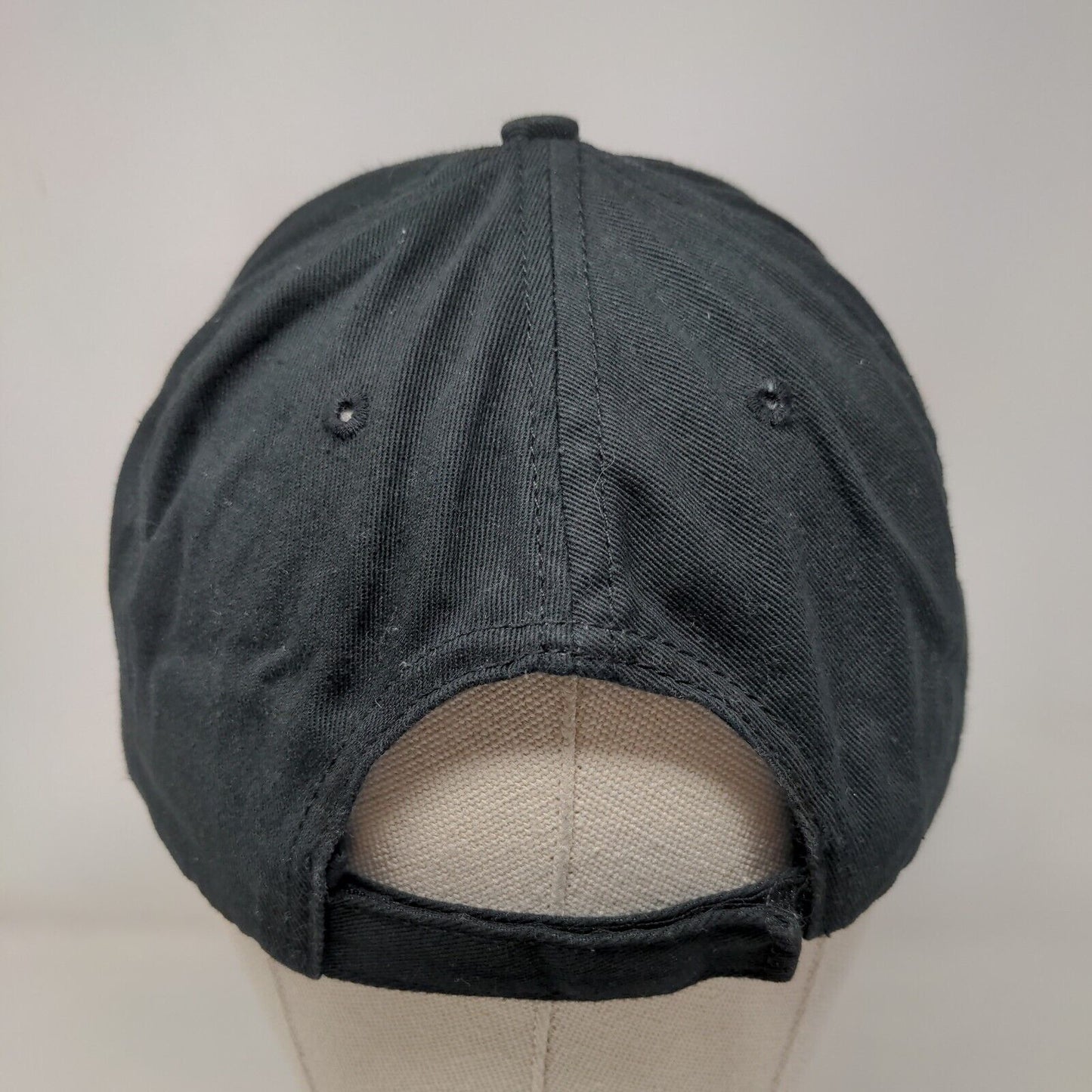 Levil Aviation Strapback Hat Black One Size Adjustable Embroidered 6 Panel