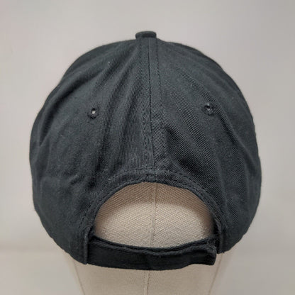 Levil Aviation Strapback Hat Black One Size Adjustable Embroidered 6 Panel