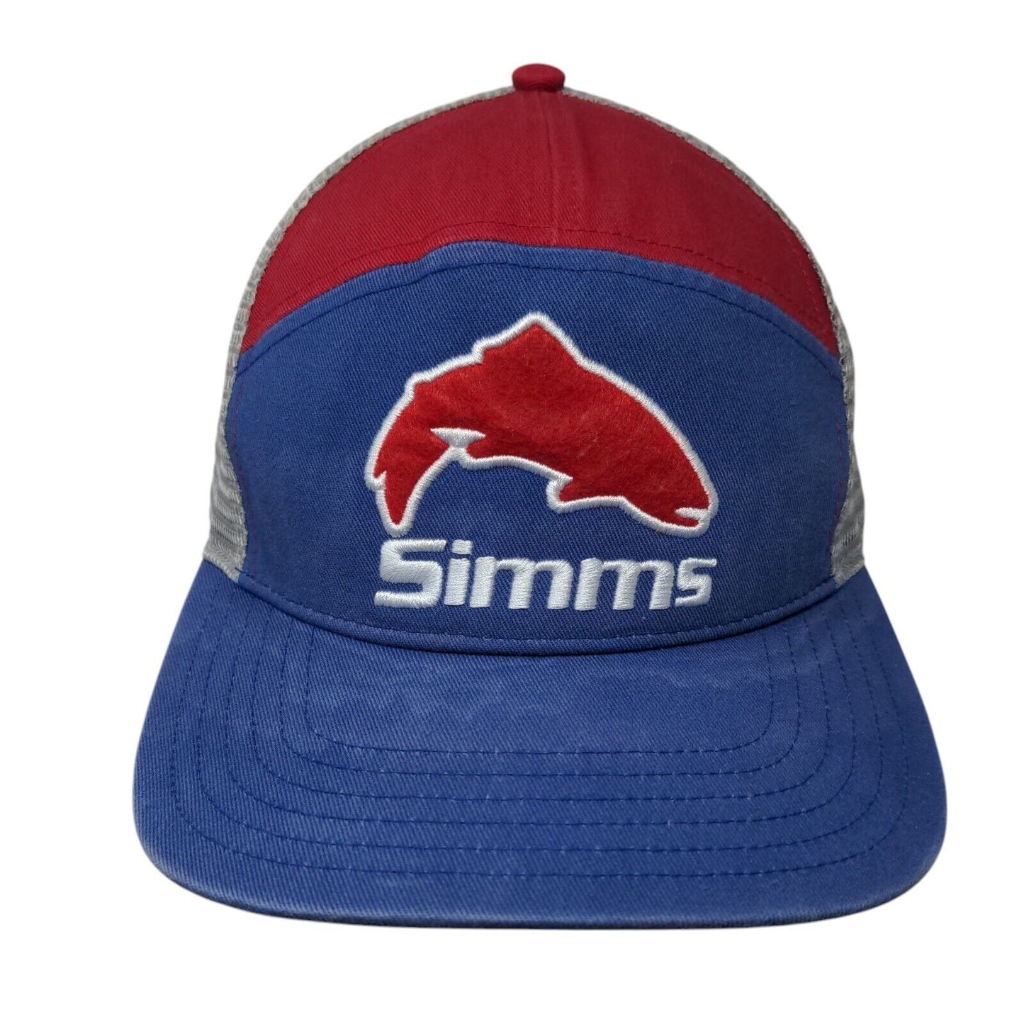 Simms Fish Snapback Mesh Back Trucker Hat Multi OSFM Colorblock