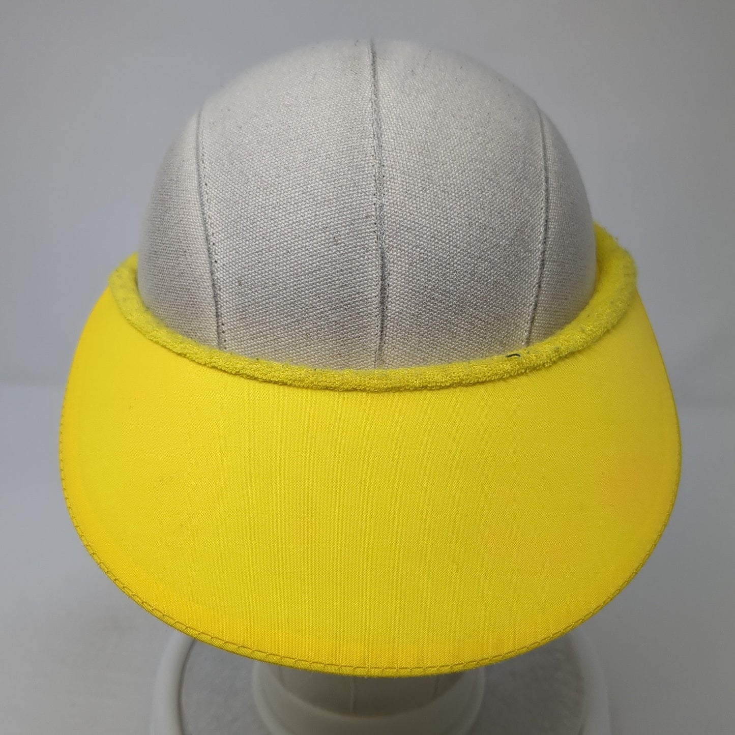 Unbranded Sun Visor Golf Hat Yellow One Size Adjustable Clip Wide Brim Blank