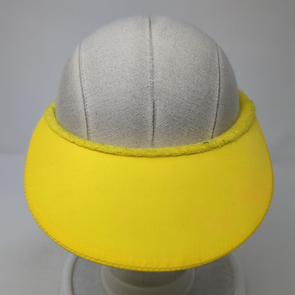 Unbranded Sun Visor Golf Hat Yellow One Size Adjustable Clip Wide Brim Blank