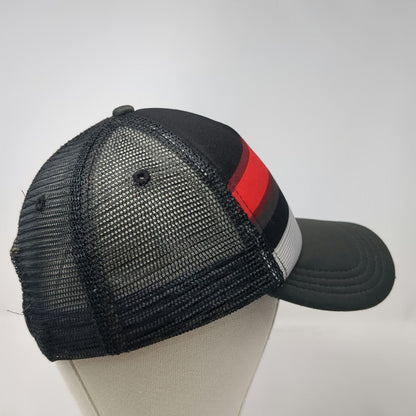 Aeropostale Trucker Hat Black Red Gray White One Size Striped Bird Charm Mesh