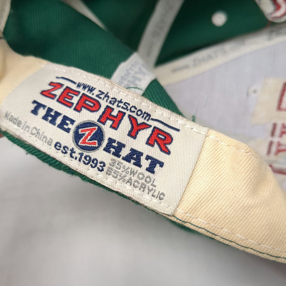 New Jersey Devils NHL Zephyr Snapback Hat Green Red White One Size Flat Brim