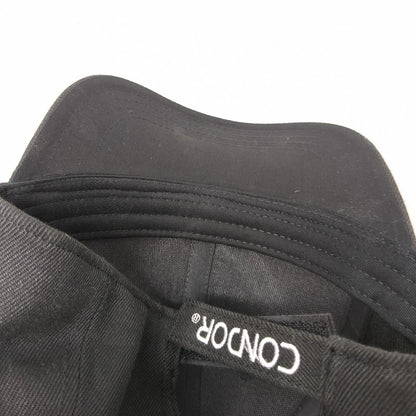 Condor Strapback Hat Black OSFM Adjustable Embroidered Solid 6 Panel
