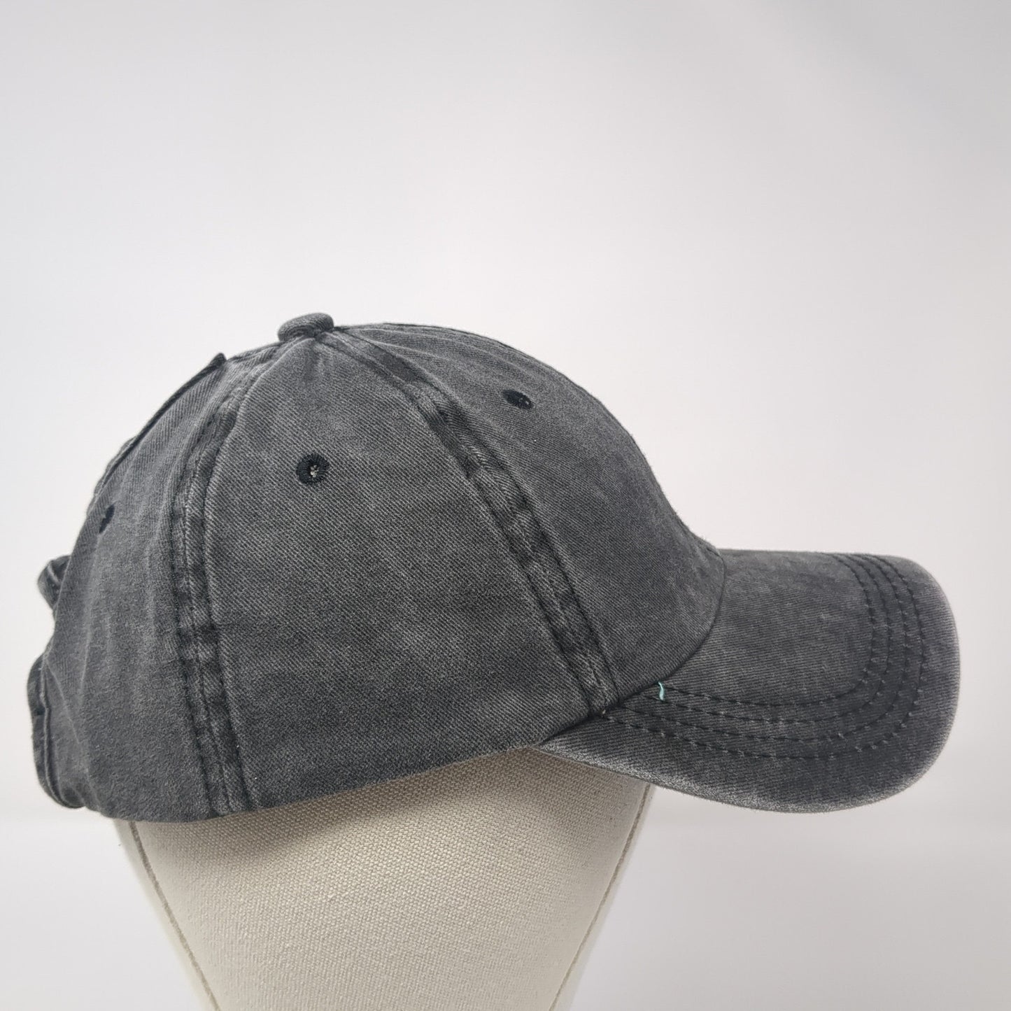 Unbranded Slideback Hat Gray One Size Adjustable Ponytail Blank Solid