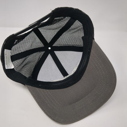 Meditate Snapback Trucker Hat Gray One Size Adjustable Mesh Back Econscious