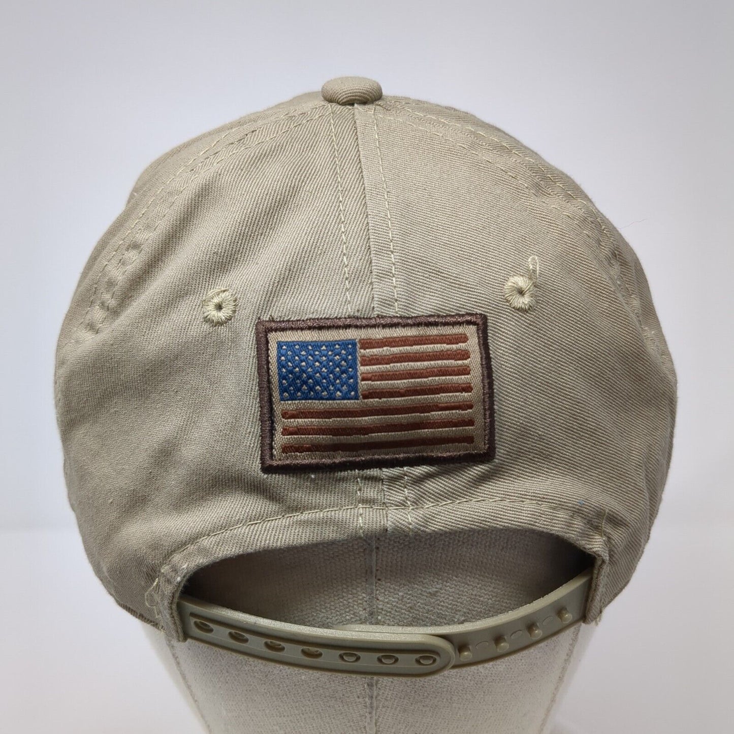 RMEF Sponsor USA Flag Snapback Hat Brown One Size Adjustable Outdoor Cap