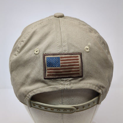RMEF Sponsor USA Flag Snapback Hat Brown One Size Adjustable Outdoor Cap
