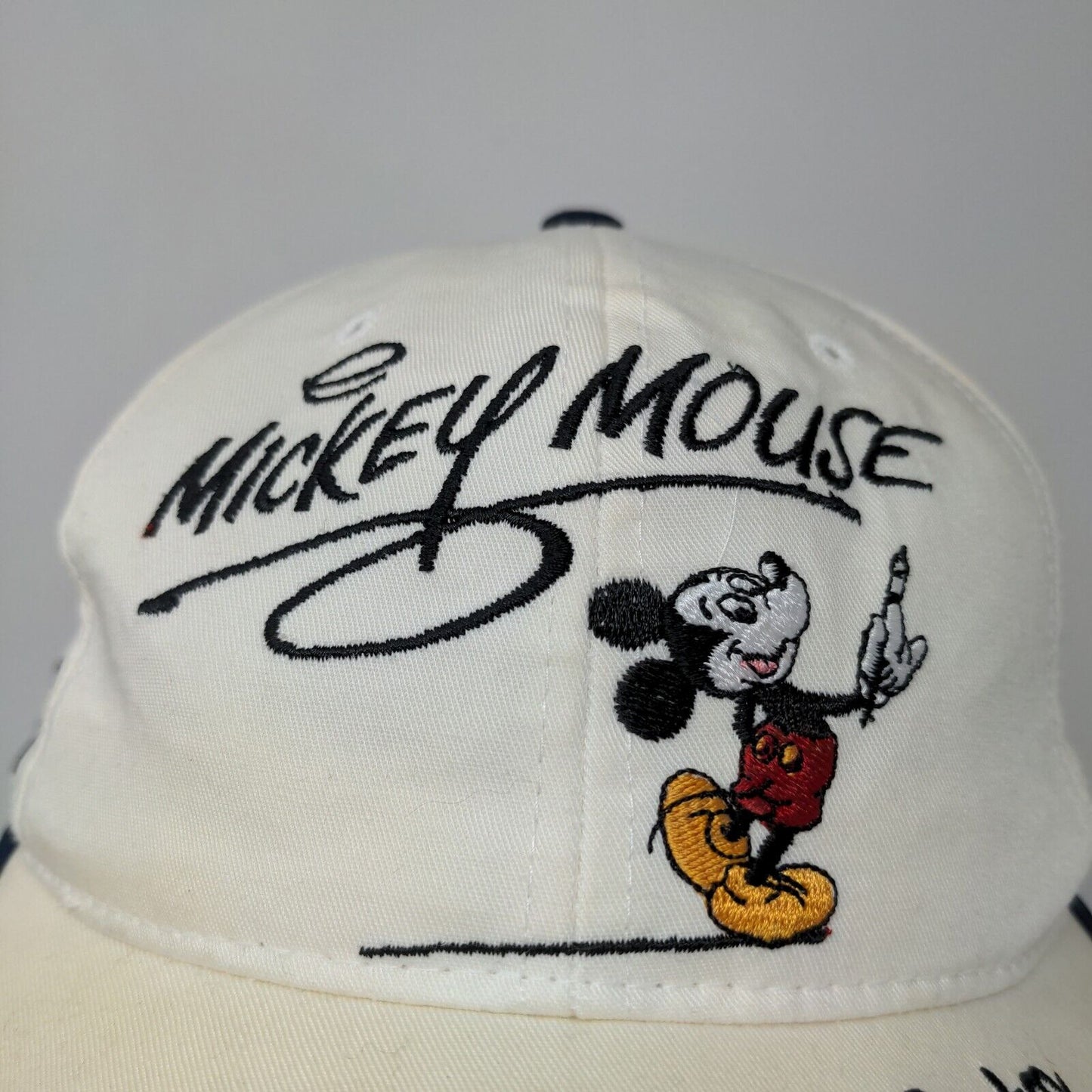 Walt Disney World Men's Strapback Hat Size OSFA Embroidered Mickey, Goofy, Pluto