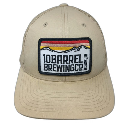 Yupoong Trucker Hat Beige One Size 10 Barrel Brewing Co Boise ID Mesh Snapback
