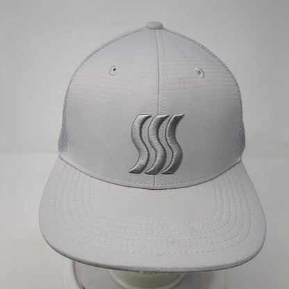Saaka Snapback Trucker Hat Gray One Size Adjustable Embroidered Mesh Back