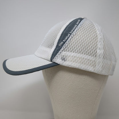 Baseball Cap White One Size Mesh Advocate Sports 2022 Gray Trim Breathable Hat