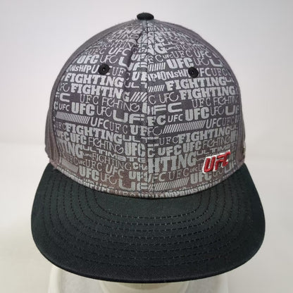 UFC Baseball Cap Gray Hat L Embroidered All Over Print Graphic Cotton Octagon