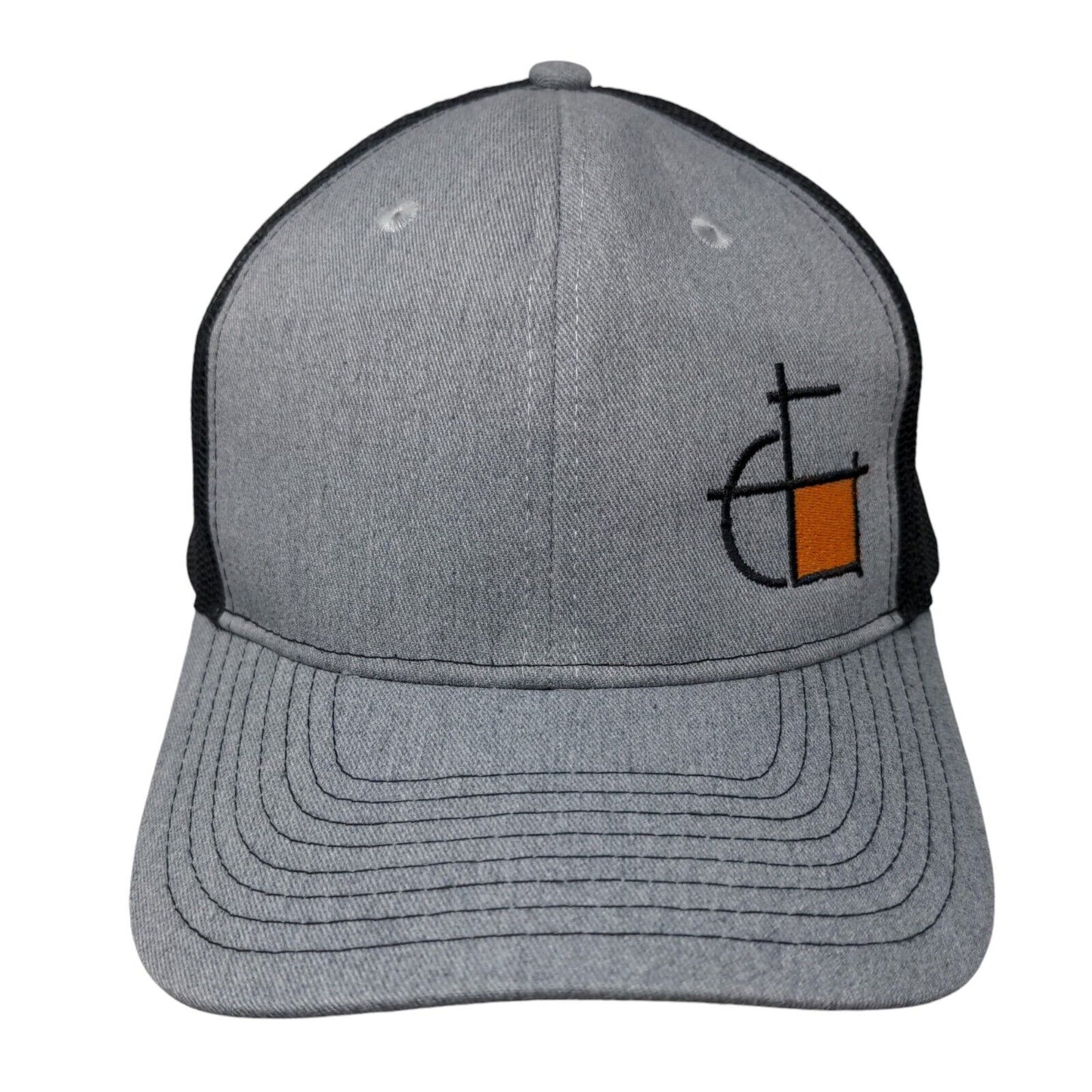 Dri-Design Snapback Mesh Back Trucker Hat Gray One Size Port Authority