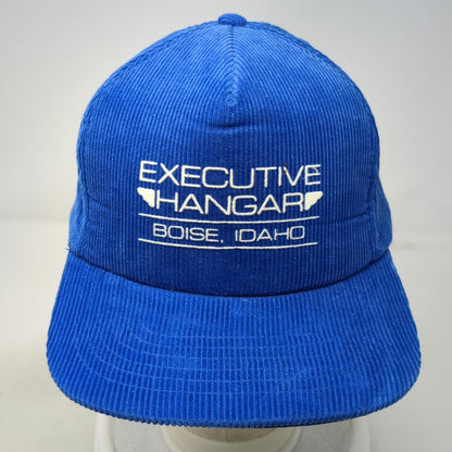 Sportcap 5 Panel Blue One Size Hat Executive Hangar Boise Idaho Corduroy